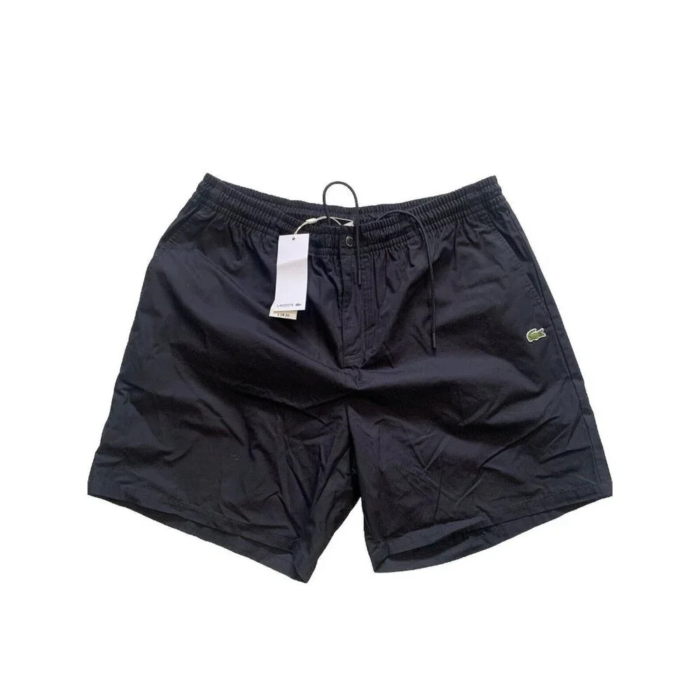 Lacoste Men's Blue Relaxed Fit Poplin Shorts XL 100% Cotton NWT